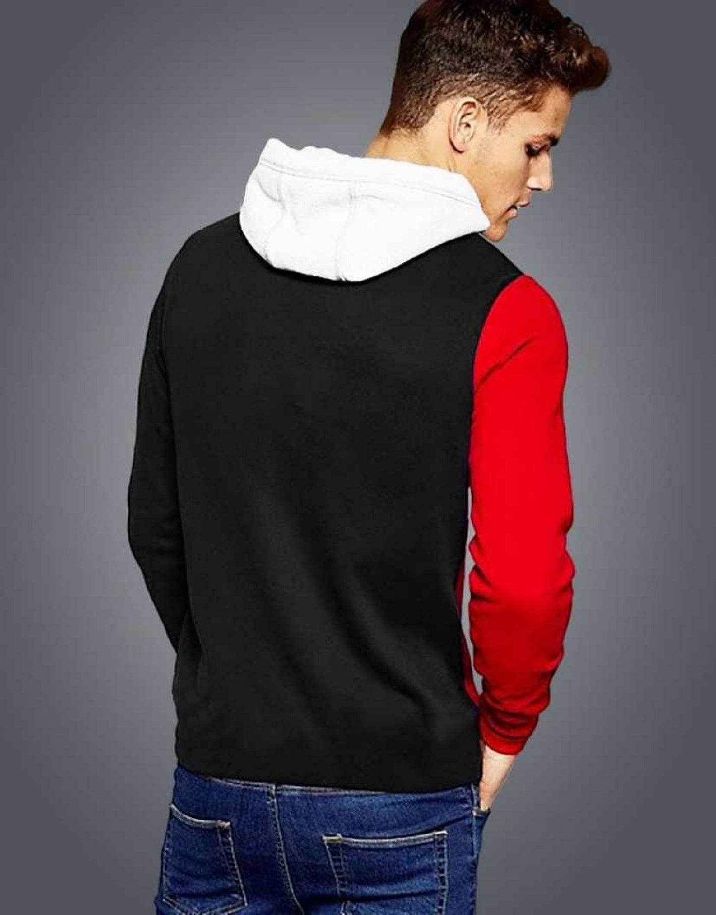 Mens Casual Cotton Color Block Hoodies